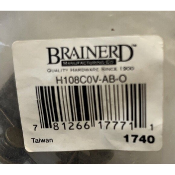 Set of 4 NEW BRAINERD Mfg. Co. H108C0V-AB-O #1740 2 Cabinet Hinges Each - Picture 3 of 6